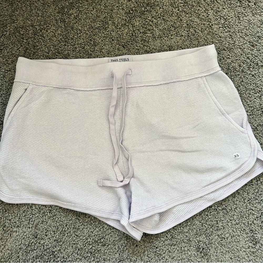 Aerie “Lived in” cotton lounge shorts in Lavender
